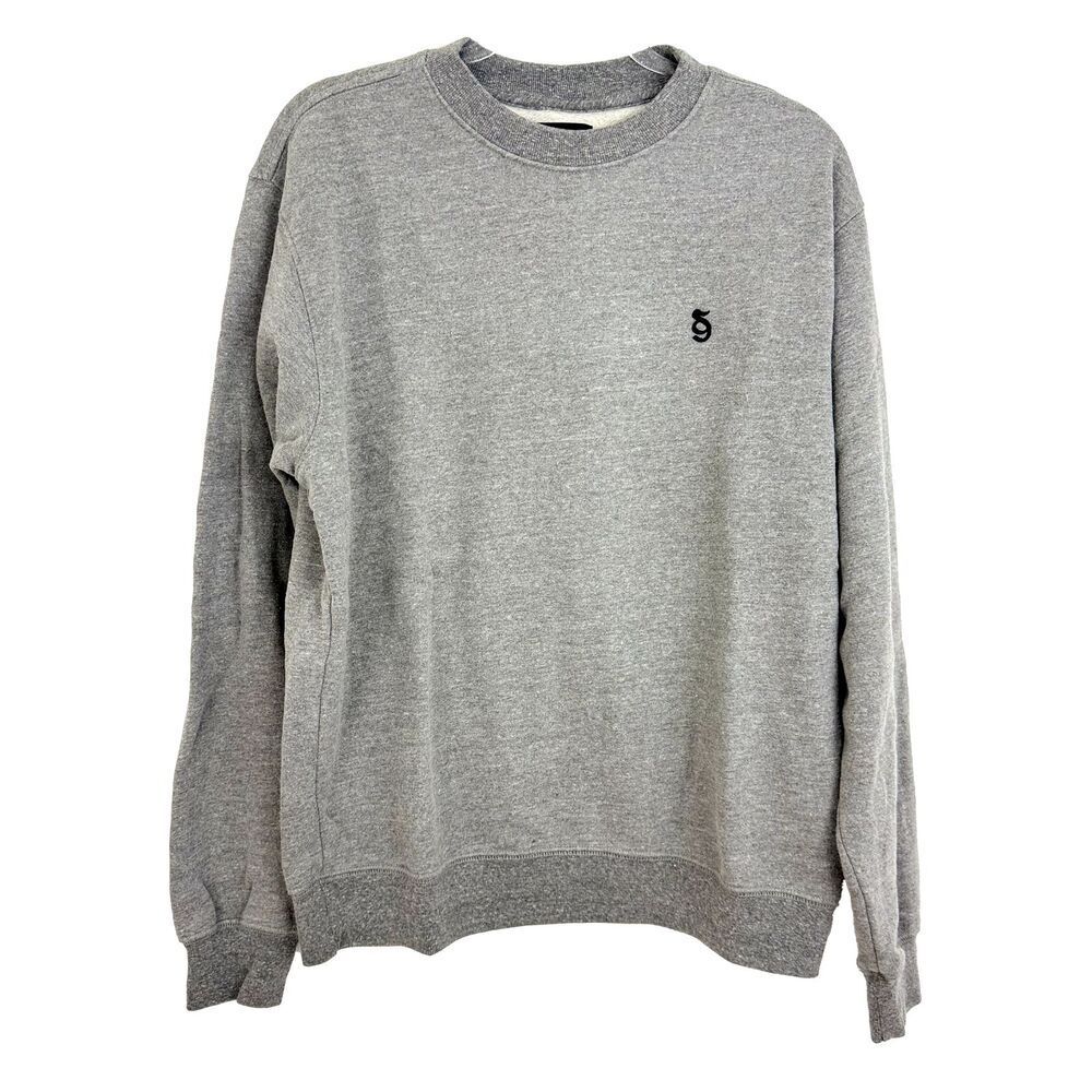 SPIRITUAL GANGSTER SG Monogram Classic Sweatshirt M Crew Gray Oversized NWT B33